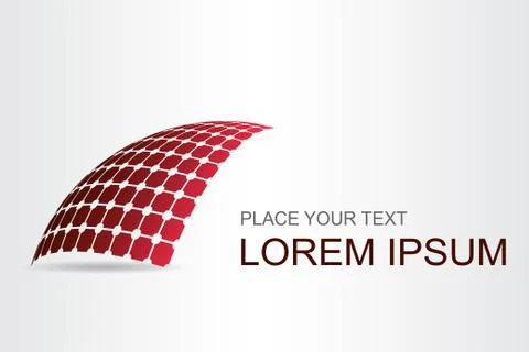 Logo stylized spherical surface with abstract shapes Stock Illustration