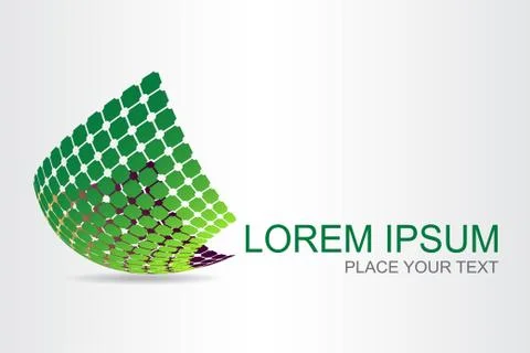 Logo stylized spherical surface with abstract shapes Illustrazione stock