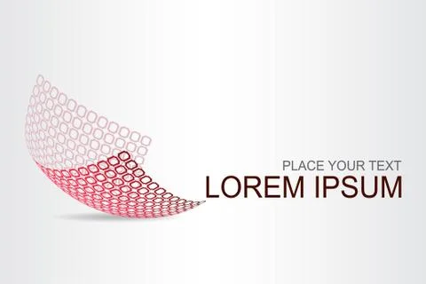 Logo stylized spherical surface with abstract shapes Stock Illustration