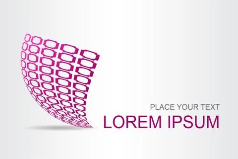 Logo stylized spherical surface with abstract shapes Stock Illustration