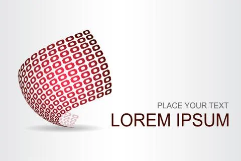 Logo stylized spherical surface with abstract shapes Stock Illustration