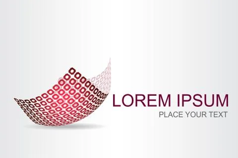 Logo stylized spherical surface with abstract shapes Illustrazione stock