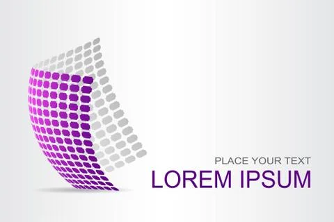 Logo stylized spherical surface with abstract shapes Stock Illustration