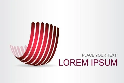 Logo stylized spherical surface with abstract shapes Illustrazione stock