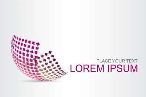 Logo stylized spherical surface with abstract shapes Illustrazione stock