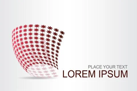 Logo stylized spherical surface with abstract shapes Stock Illustration