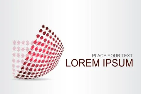 Logo stylized spherical surface with abstract shapes Stock Illustration