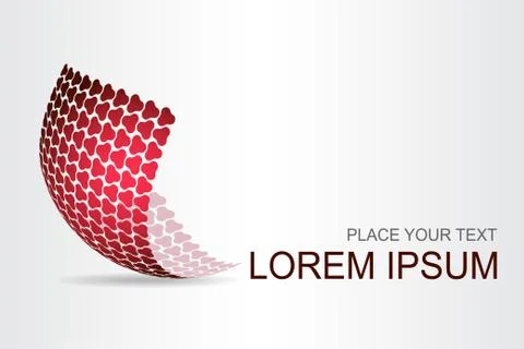 Logo stylized spherical surface with abstract shapes Illustrazione stock