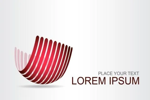 Logo stylized spherical surface with abstract shapes Stock Illustration