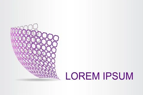 Logo stylized spherical surface with abstract shapes Stock Illustration