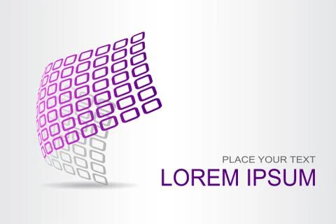 Logo stylized spherical surface with abstract shapes Stock Illustration