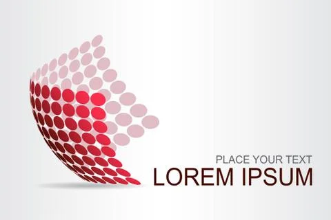 Logo stylized spherical surface with abstract shapes Stock Illustration