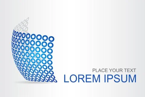 Logo stylized spherical surface with abstract shapes Illustrazione stock