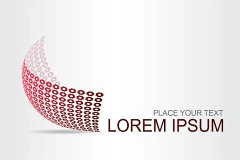 Logo stylized spherical surface with abstract shapes Stock Illustration