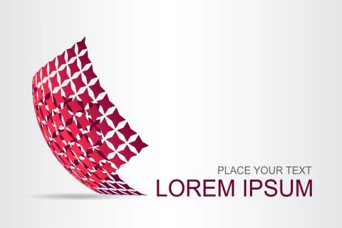 Logo stylized spherical surface with abstract shapes Stock Illustration