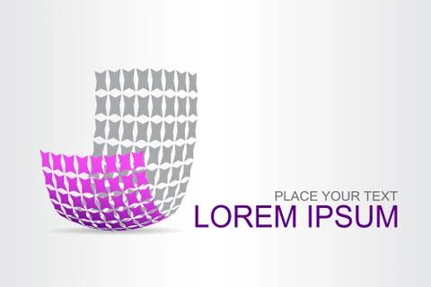 Logo stylized spherical surface with abstract shapes Stock Illustration