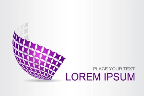 Logo stylized spherical surface with abstract shapes Stock Illustration
