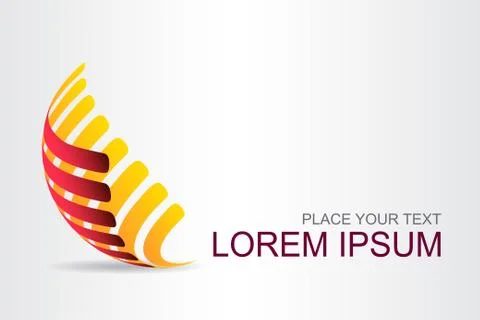 Logo stylized spherical surface with abstract shapes Stock Illustration