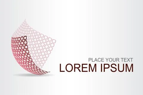 Logo stylized spherical surface with abstract shapes Stock Illustration