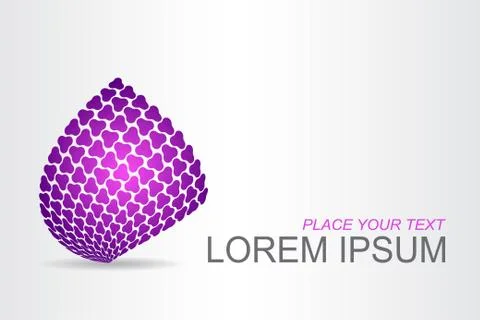 Logo stylized spherical surface with abstract shapes Stock Illustration