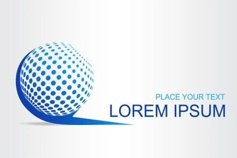 Logo stylized spherical surface with abstract shapes Stock Illustration