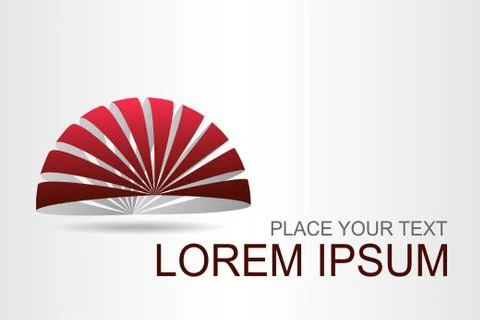 Logo stylized spherical surface with abstract shapes Stock Illustration