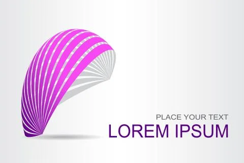 Logo stylized spherical surface with abstract shapes Illustrazione stock