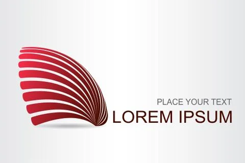 Logo stylized spherical surface with abstract shapes Stock Illustration