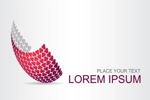 Logo stylized spherical surface with abstract shapes Stock Illustration