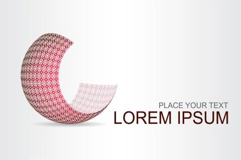 Logo stylized spherical surface with abstract shapes Stock Illustration
