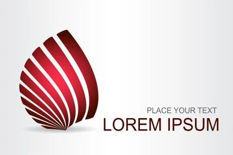 Logo stylized spherical surface with abstract shapes Stock Illustration