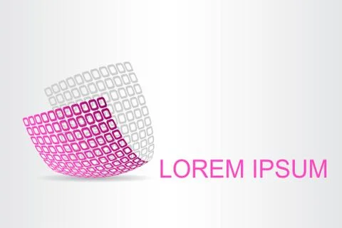 Logo stylized spherical surface with abstract shapes Stock Illustration