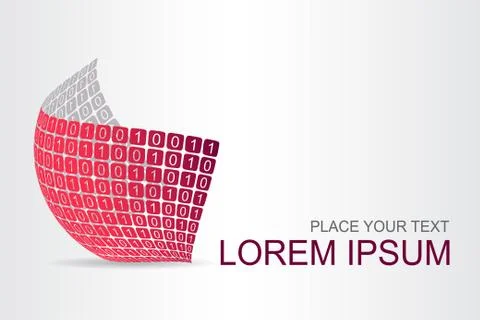 Logo stylized spherical surface with abstract shapes Stock Illustration