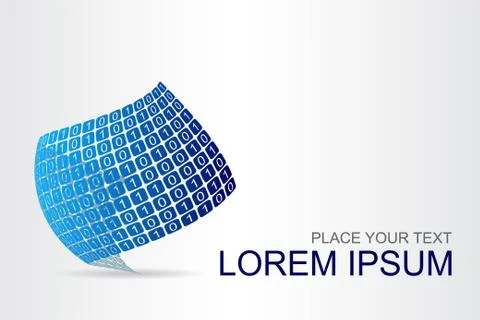 Logo stylized spherical surface with abstract shapes Stock Illustration