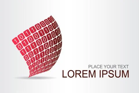 Logo stylized spherical surface with abstract shapes Illustrazione stock