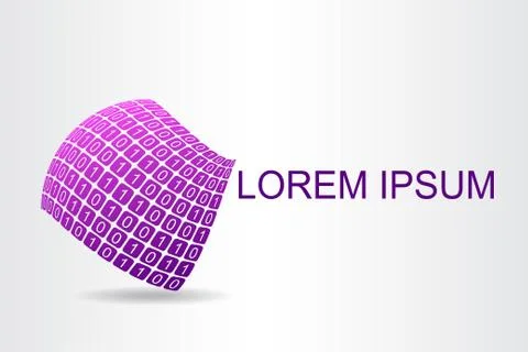 Logo stylized spherical surface with abstract shapes Stock Illustration