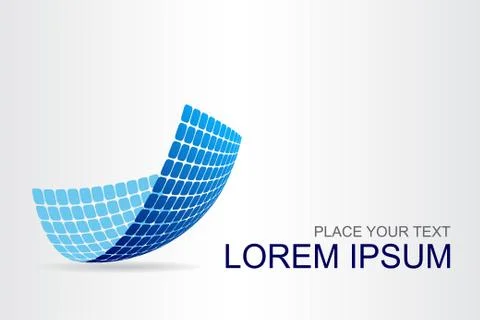 Logo stylized spherical surface with abstract shapes Illustrazione stock