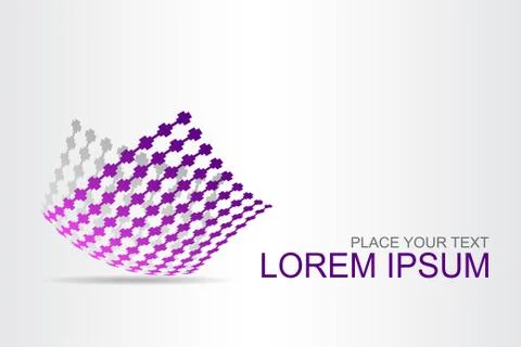 Logo stylized spherical surface with abstract shapes Stock Illustration