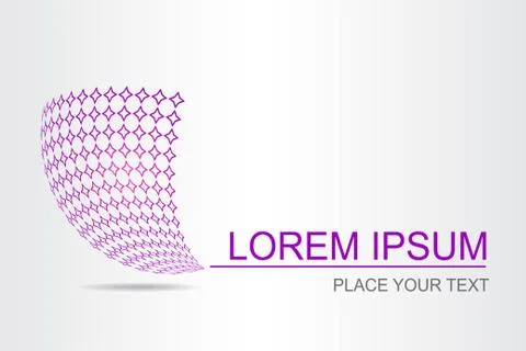 Logo stylized spherical surface with abstract shapes Stock Illustration