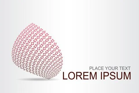 Logo stylized spherical surface with abstract shapes Stock Illustration