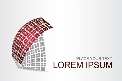 Logo stylized spherical surface with abstract shapes Stock Illustration