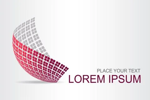 Logo stylized spherical surface with abstract shapes Stock Illustration