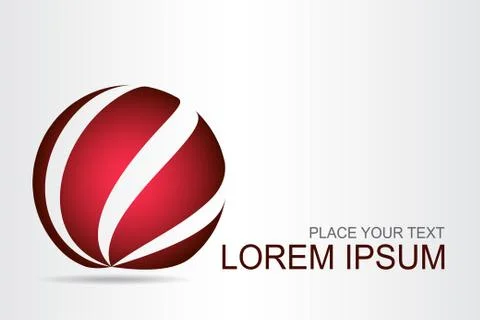 Logo stylized spherical surface with abstract shapes Stock Illustration