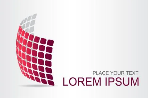 Logo stylized spherical surface with abstract shapes Stock Illustration