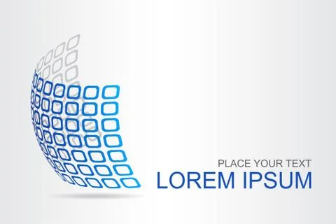 Logo stylized spherical surface with abstract shapes Stock Illustration