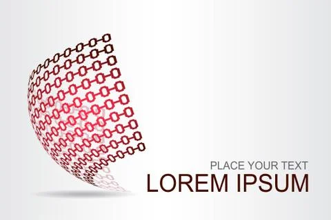 Logo stylized spherical surface with abstract shapes Illustrazione stock
