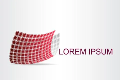 Logo stylized spherical surface with abstract shapes Illustrazione stock