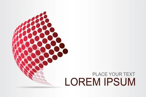 Logo stylized spherical surface with abstract shapes Illustrazione stock