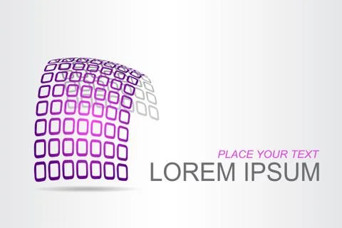 Logo stylized spherical surface with abstract shapes Illustrazione stock