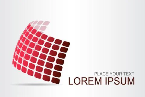 Logo stylized spherical surface with abstract shapes Stock Illustration